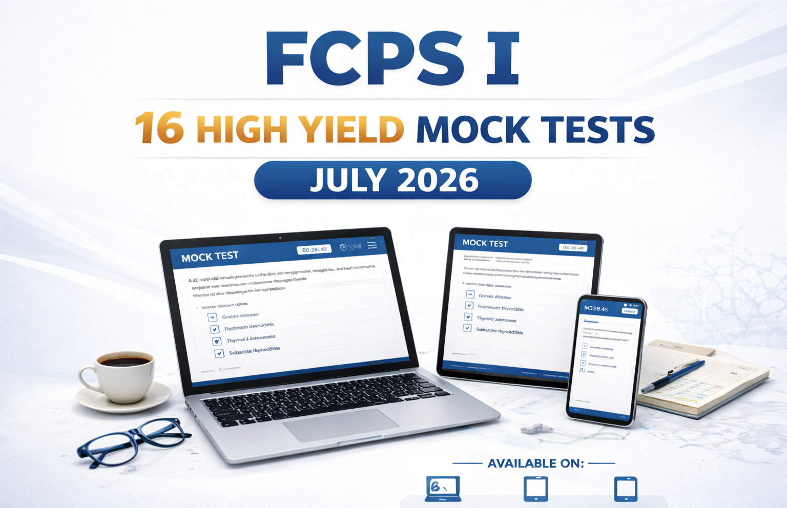 FCPS I 16 High Yield Mock Tests - July 2026